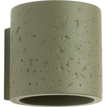 Seinäspotti ORBIS 1xG9/8W/230V betoni/vihreä