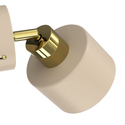 Seinäspotti PARKLA 1xE27/15W/230V beige/kultainen