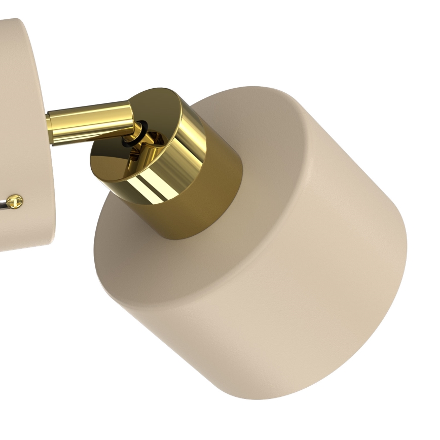Seinäspotti PARKLA 1xE27/15W/230V beige/kultainen