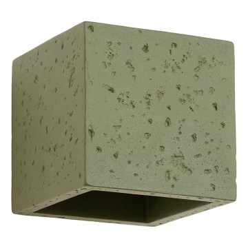 Seinäspotti QUAD 1xG9/8W/230V betoni/vihreä