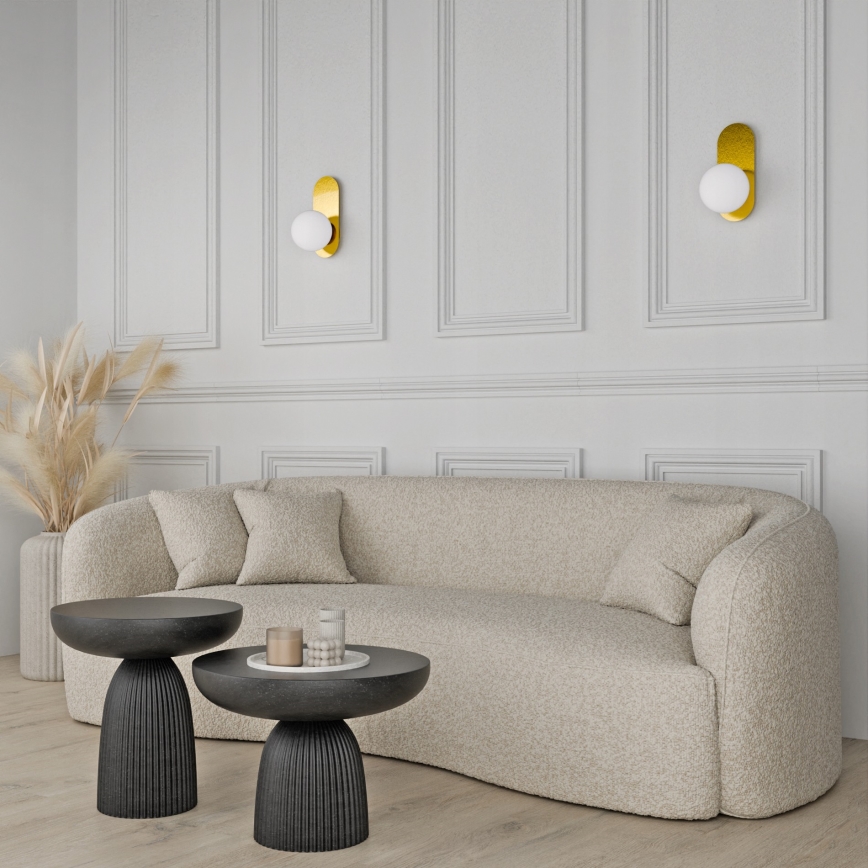 Seinävalaisin 1xE27/40W/230V kulta/valkoinen