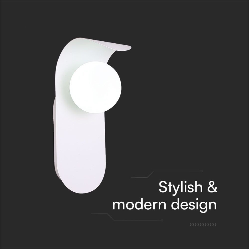 Seinävalaisin 1xG9/5W/230V valkoinen