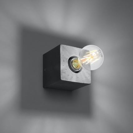 Seinävalaisin ABEL 1xE27/60W/230V betoni