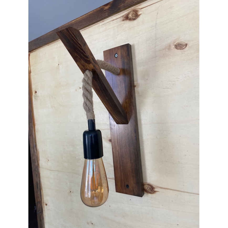 Seinävalaisin AHSAP 1xE27/40W/230V mänty/pähkinä