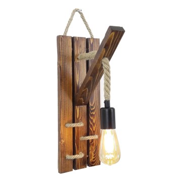 Seinävalaisin AHSAP 1xE27/40W/230V mänty, pähkinä