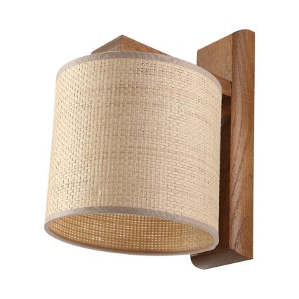 Seinävalaisin AIDA 1xE27/15W/230V tammi/raffia