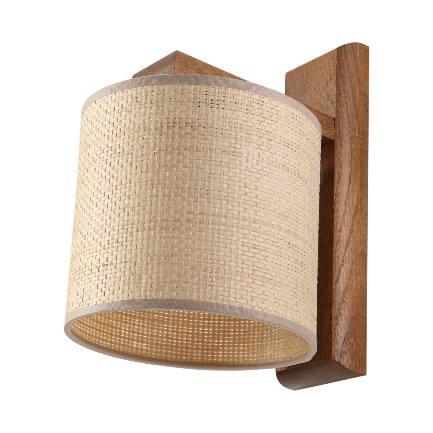 Seinävalaisin AIDA 1xE27/15W/230V tammi/raffia