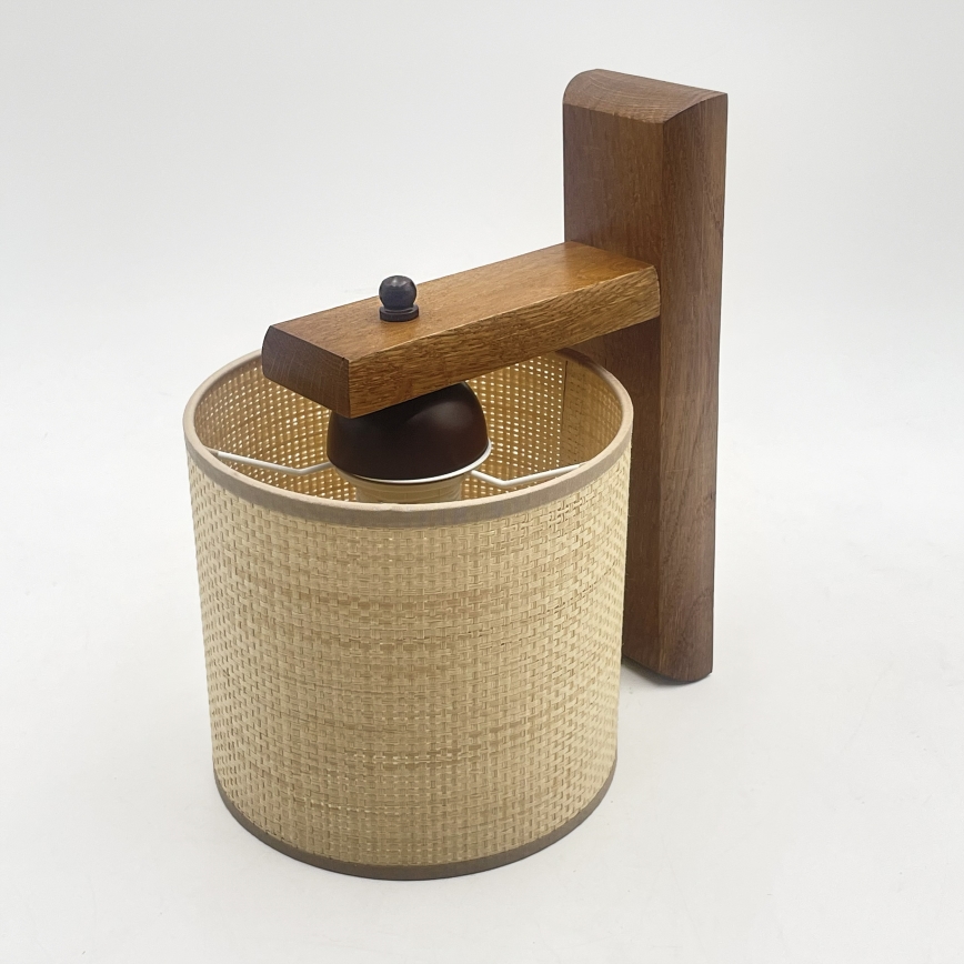 Seinävalaisin AIDA 1xE27/15W/230V tammi/raffia