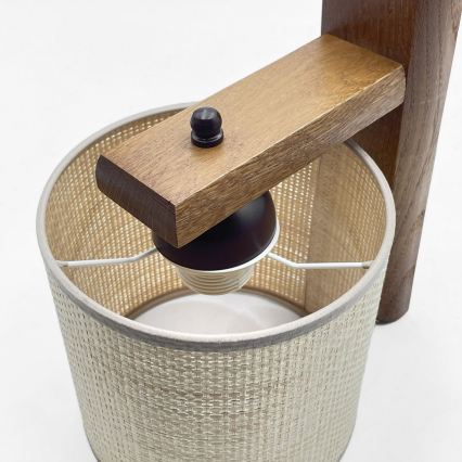 Seinävalaisin AIDA 1xE27/15W/230V tammi/raffia