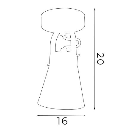 Seinävalaisin AMOS 1xE27/60W/230V