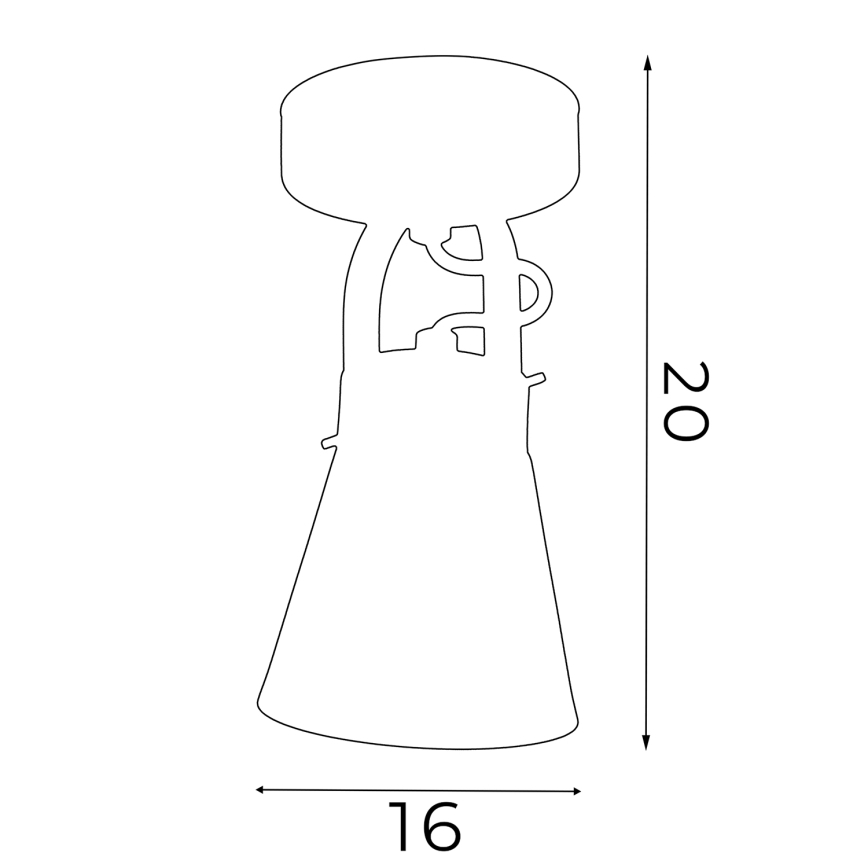 Seinävalaisin AMOS 1xE27/60W/230V