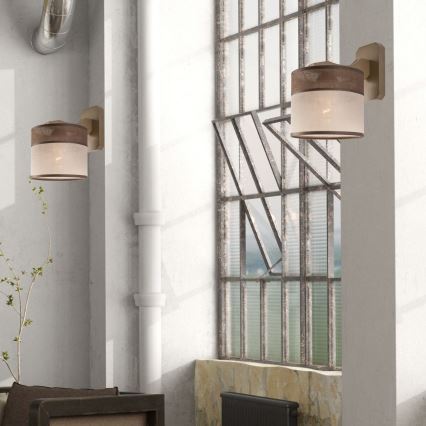 Seinävalaisin ANDREA 1xE27/60W/230V pyökki