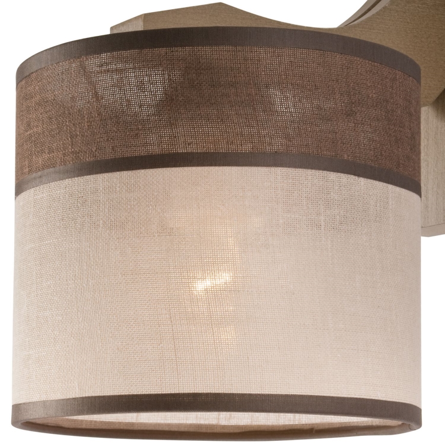 Seinävalaisin ANDREA 1xE27/60W/230V pyökki