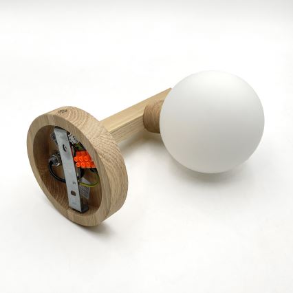 Seinävalaisin ANTONIO 1xG9/5W/230V tammi/valkoinen