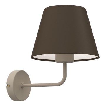 Seinävalaisin ARDEN 1xE27/15W/230V beige/ruskea