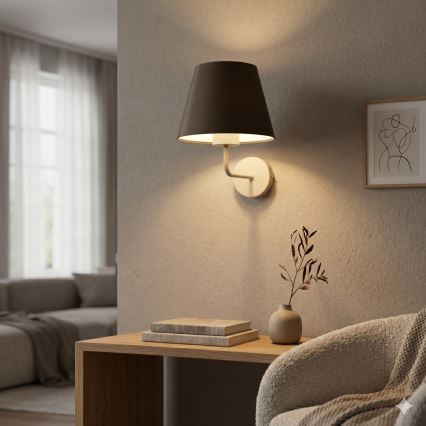 Seinävalaisin ARDEN 1xE27/15W/230V beige/ruskea