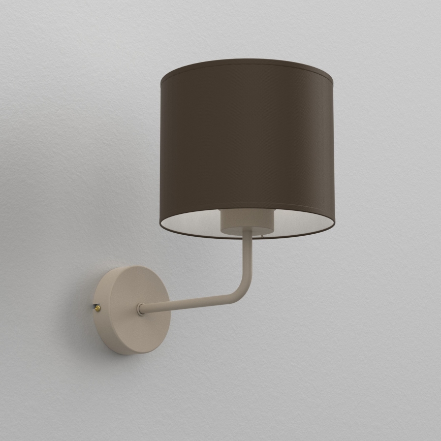 Seinävalaisin ARDEN 1xE27/15W/230V beige/ruskea