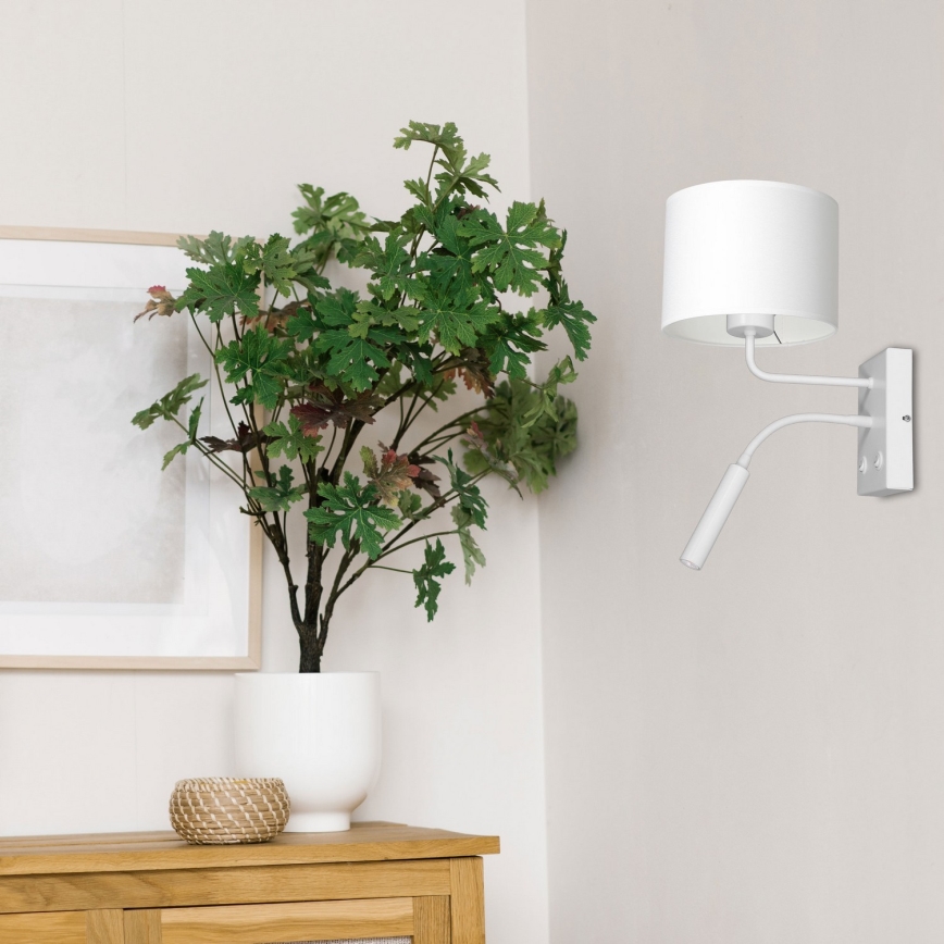 Seinävalaisin ARDEN 1xE27/60W+1xG9/8W/230V valkoinen