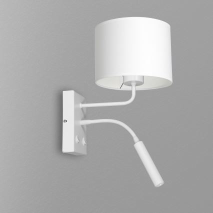 Seinävalaisin ARDEN 1xE27/60W+1xG9/8W/230V valkoinen