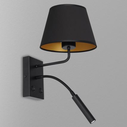 Seinälampun ARDEN 1xE27/60W/230V + 1xG9/8W musta/kulta