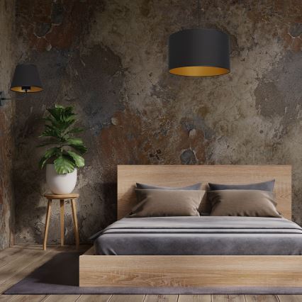 Seinävalaisin ARDEN 1xE27/60W/230V musta/kulta