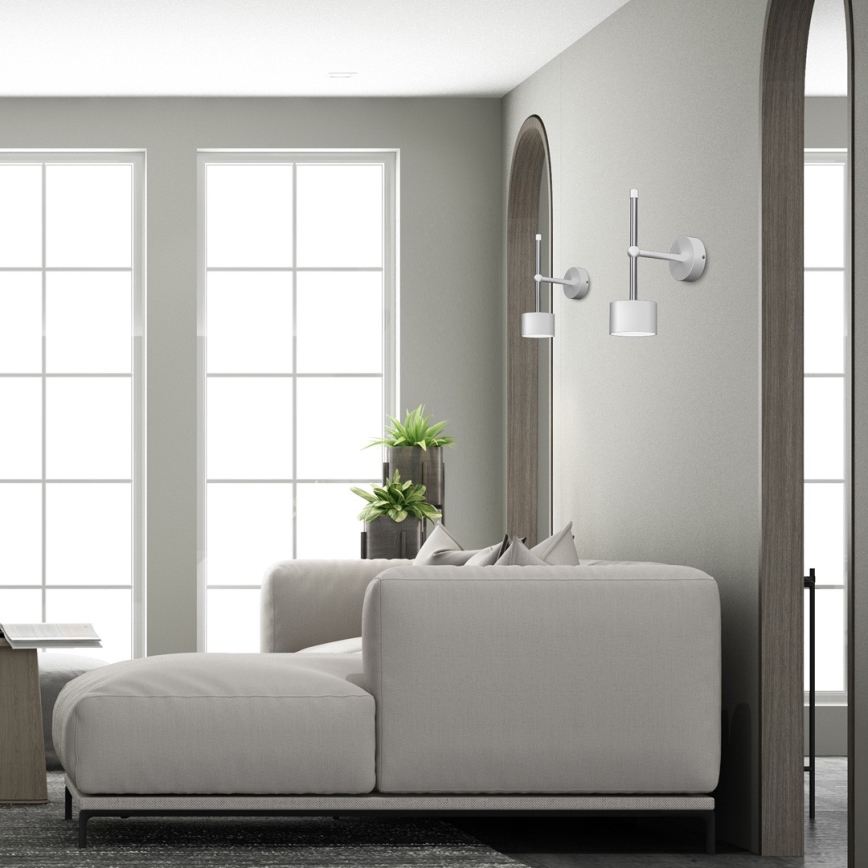 Seinävalaisin ARENA 1xGX53/11W/230V valkoinen/kiiltävä kromi