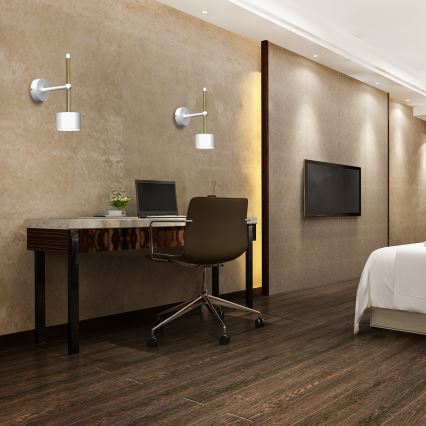 seinävalaisin ARENA 1xGX53/11W/230V valkoinen/kultainen