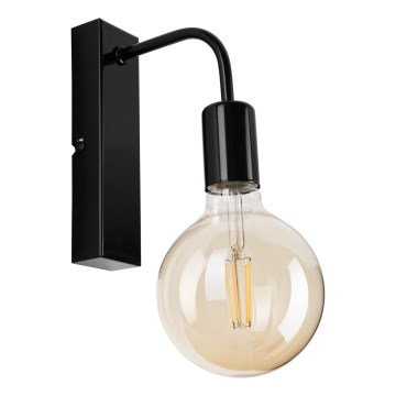 Seinävalaisin ASTRID 1xE27/60W/230V kiiltävä musta