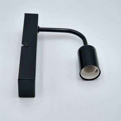 Seinävalaisin ASTRID 1xE27/60W/230V kiiltävä musta