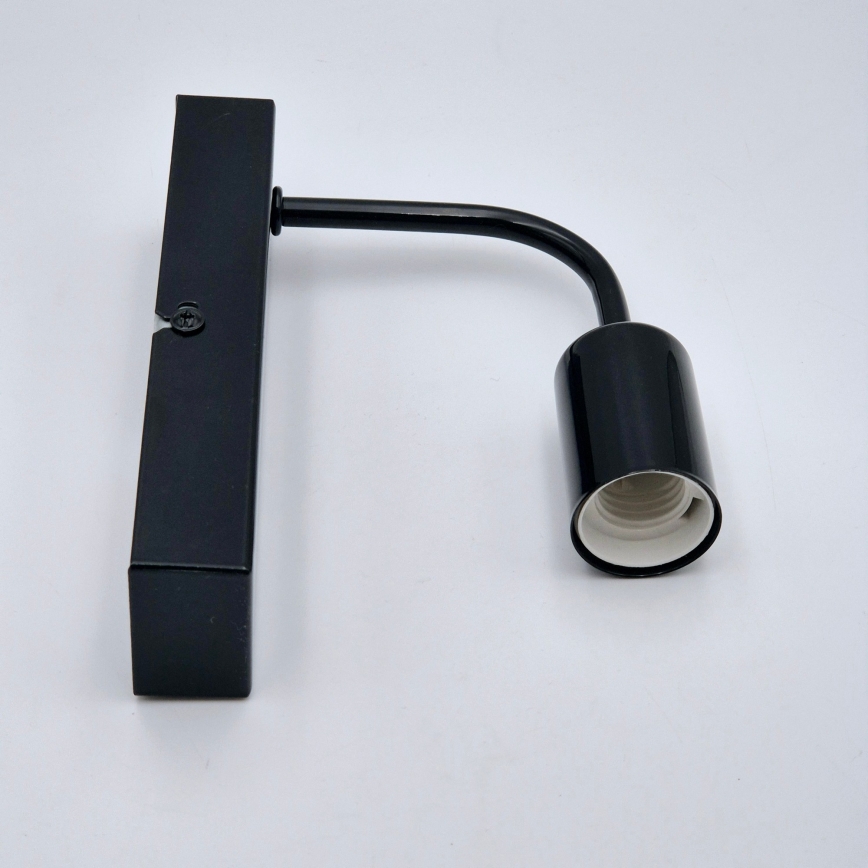 Seinävalaisin ASTRID 1xE27/60W/230V kiiltävä musta