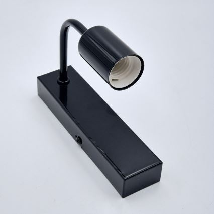 Seinävalaisin ASTRID 1xE27/60W/230V kiiltävä musta