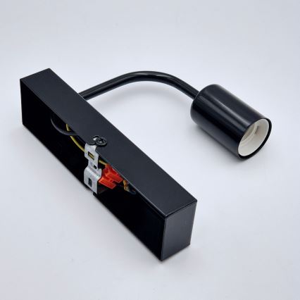 Seinävalaisin ASTRID 1xE27/60W/230V kiiltävä musta