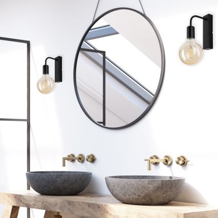 Seinävalaisin ASTRID 1xE27/60W/230V matta musta