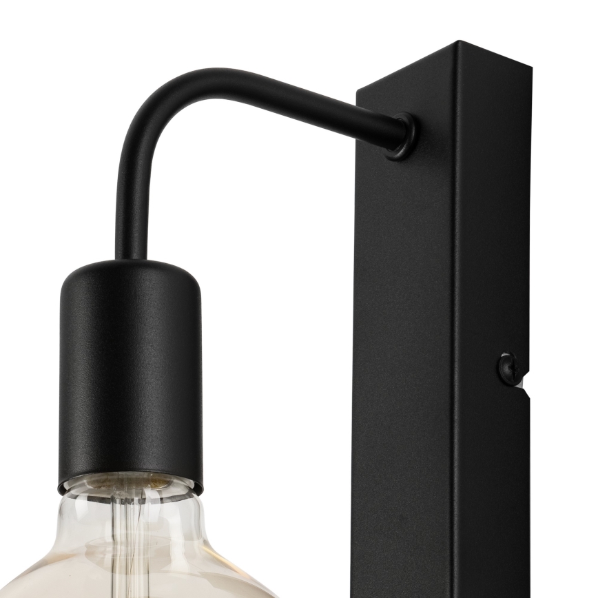 Seinävalaisin ASTRID 1xE27/60W/230V matta musta