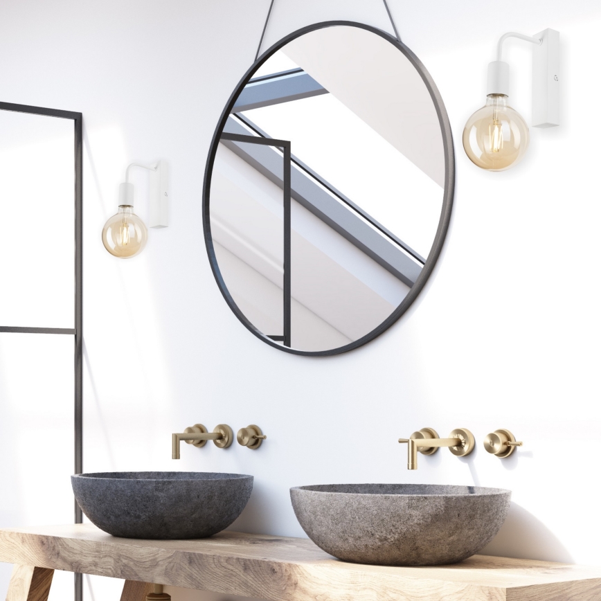 Seinävalaisin ASTRID 1xE27/60W/230V valkoinen