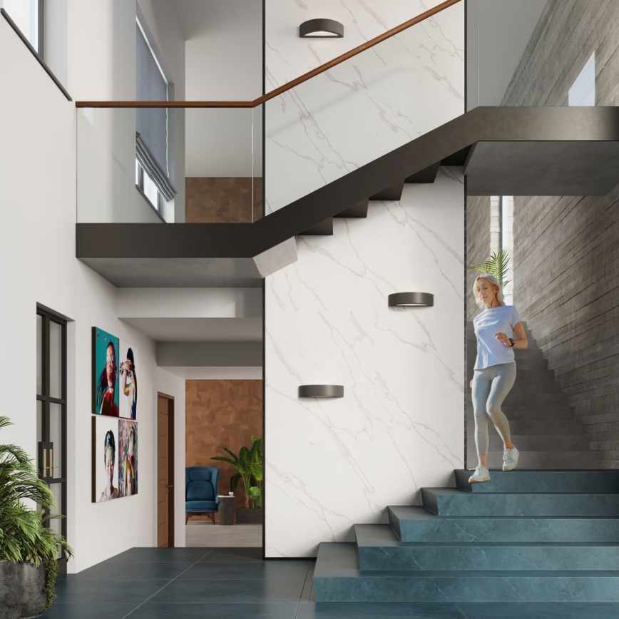 Seinävalaisin ATENA 1xE27/60W/230V musta