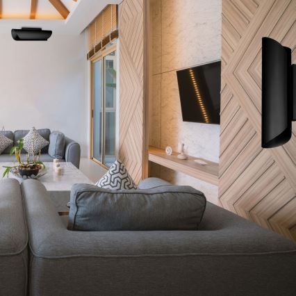 Seinävalaisin BARBOS 2xG9/8W/230V musta