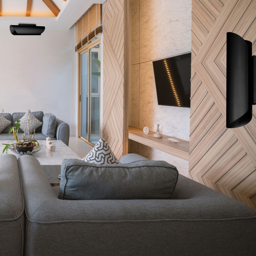 Seinävalaisin BARBOS 2xG9/8W/230V musta