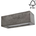 Seinävalaisin BLOCK 1xE27/40W/230V betoni - FSC sertifioitu