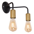Seinävalaisin BRENDA 2xE27/60W/230V musta/kulta