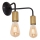 Seinävalaisin BRENDA 2xE27/60W/230V musta/kulta