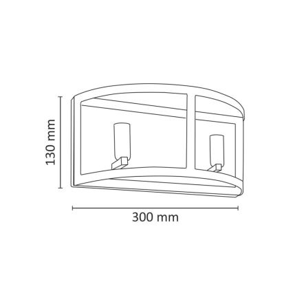Seinävalaisin BRESSO 2xE14/12W/230V