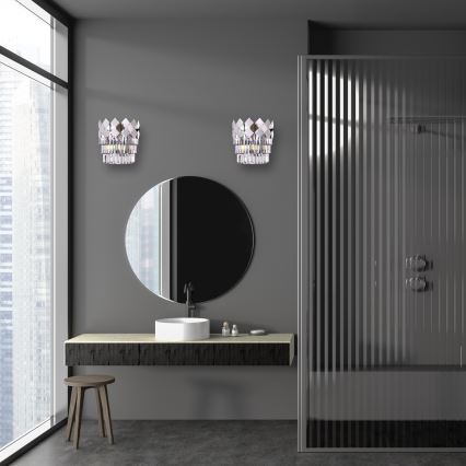 Seinävalaisin CARISMA 2xE14/40W/230V kiiltävä kromi