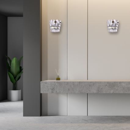 Seinävalaisin CARISMA 2xE14/40W/230V kiiltävä kromi