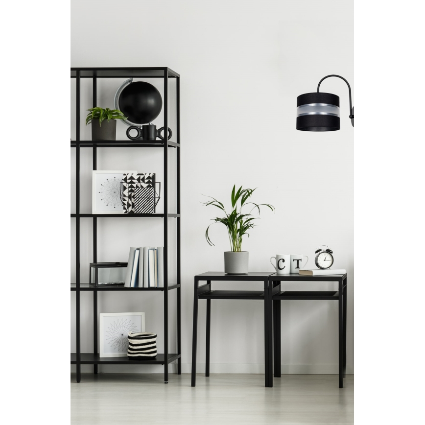 Seinävalaisin CORAL 1xE27/60W/230V musta