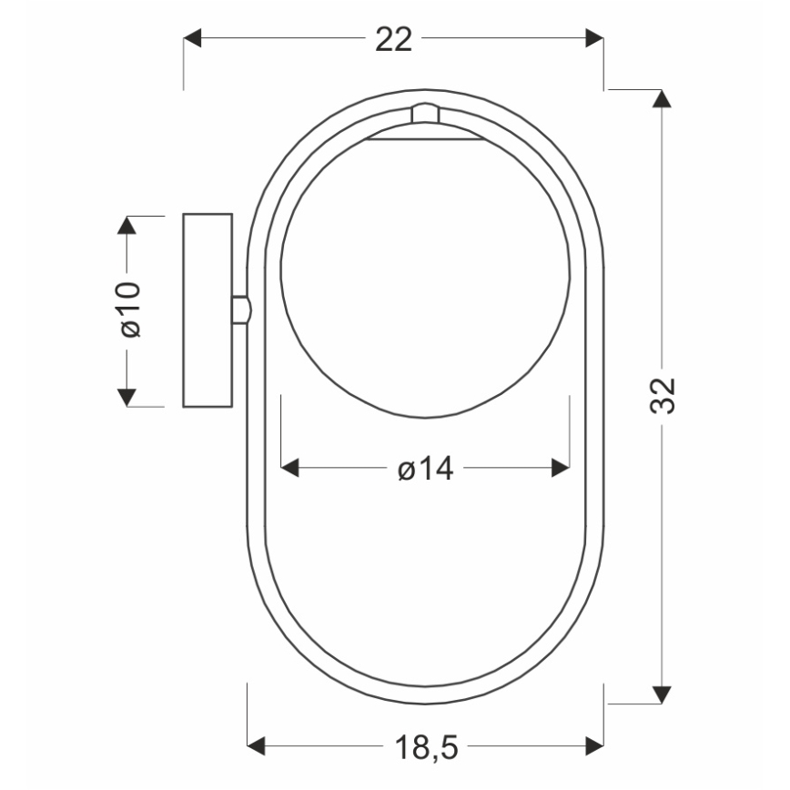 Seinävalaisin CORDEL 1xG9/28W/230V musta/savuinen musta
