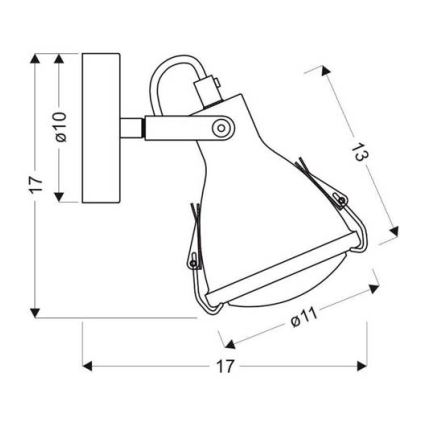 Seinävalaisin CRODO 1xE14/40W/230V
