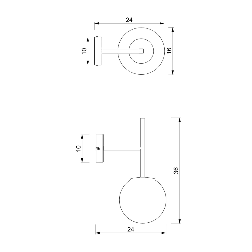 Seinävalaisin DAGA 1xE14/60W/230V