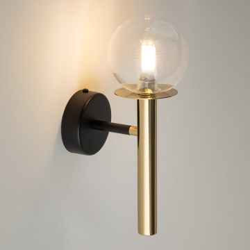Seinävalaisin DAISY 1xG9/12W/230V kulta/musta/läpinäkyvä