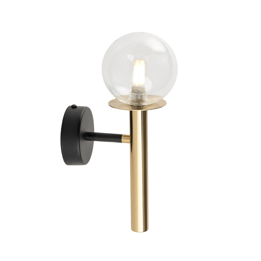 Seinävalaisin DAISY 1xG9/12W/230V kulta/musta/läpinäkyvä